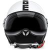 MOMO Design Casco CLASSIC Bianco Lucido - Nero, Taglia L