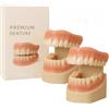 Generico Glidewellpd Premium Denture, Set di protesi in silicone morbido, Smileasego Premium Dentures, Kit di riparazione per dentiere per uomini e donne, morbido e confortevole (2pcs)