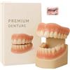 Generico Glidewellpd Premium Denture, Set di protesi in silicone morbido, Smileasego Premium Dentures, Kit di riparazione per dentiere per uomini e donne, morbido e confortevole (1pcs)