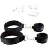 CSCLI 1 set di manette nere regolabili, morbide e confortevoli per mani e gambe