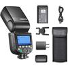 Godox V860III-N Flash per fotocamera Nikon Speedlite Speedlight 7.2V/2600mAh, 2.4G Wireless HSS 1/8000 1.5s Tempo di riciclaggio 10 Livelli LED Modellazione Luce