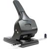 Rapesco 1015 Perforatrice a 2 Fori Professionale ALU 65, Metallo, Capacità 65 Fogli, Nero