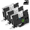 Fimax Tech Nastro adesivo compatibile per Brother TZe-FA231 P-touch, nero su bianco, 12 mm x 3 m, ricambio per Brother P-touch H200, H100LB/R, H105, E100/VP, D200/BW/VP, confezione da 3