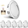 YindaLux Faretti da Incasso a LED 230V Dimmerabili 4000K IP44 55-58mm 6PCS Cromato