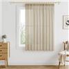 MRTREES Tenda Voile Beige Corta 200x150cm (LxA), Tende Trasparenti con Fettuccia per Interni, Decorazione per Camera Ragazza e Soggiorno Moderno, Tenda per Mobile Home, 1 Pezzo