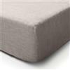 Cuore di lino - Lenzuolo sotto con Angoli in Puro Lino 100% Made in Italy Naturale Matrimoniale (160x190x30cm)
