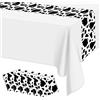 Hegbolke 6 runner da tavola con stampa mucca, 35,6 x 274,3 cm, bianco e nero, con stampa di mucca, tovaglia occidentale per compleanno, decorazione per la tavola della cucina