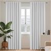 Joydeco Tende Oscuranti per Interni 2 Pezzi L 140 x A 240 CM, Tenda Termiche con Passanti Nascosti per Soggiorno Moderne Cameretta Bambini Camera da Letto Blackout Curtains, Grigio Bianco
