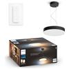 Philips Hue White Ambiance Enrave, Lampada a sospensione Smart, con Bluetooth, 33.5 W, Telecomando Dimmer Switch Incluso, Nera