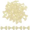 QUARKZMAN 100pz Fiocchi Champagne 1.5 x 1 Mini Fiocco per Realizzare Piccoli Fiocchi di Raso Sfusi per Cucito Fai da Te, Scrapbooking, Regalo di Nozze, Decorazione per La Casa