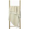 NOSTRA SINCE 1991 Nostra Andora Merino Wool & Cashmere Blanket 140 x 200 cm - Plaid Morbido, Traspirante e Leggero Elegante per Divano, Letto e Uso Esterno, Design Termoregolante con Frange - Prodotto in Europa