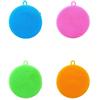 ZSLJSWDZ 4 Pezzi Silicone Scrubber ，Lavapiatti in Silicone da Cucina ，Spugna per Piatti in Silicone，per Lavare Stoviglie Portafrutta e Verdura