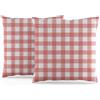 ggaimwf Copricuscini a Quadretti Confezione da 2 45x45 cm Rosa antico A quadretti Fattoria Fodere per cuscini Copricuscini quadrati per Divano Soggiorno Home decor Federa per cuscino sparsa