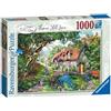 Ravensburger Down the n. 1 Flower Hill Lane, puzzle da 1000 pezzi, per adulti e bambini dai 12 anni in su, Colore Nero, Taglia unica, 16777