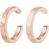 Elli Orecchini Donne Clip per Orecchio Set di 2 Aspetto Organico Minimale di Base Regolabile in Argento Sterlino 925