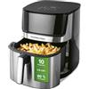 GOURMETmaxx Friggitrice ad aria calda digitale 4 in 1, potente Airfryer 2200 W, frittura a basso contenuto di grassi + risparmio energetico con display touch e funzione timer, 7,5 l, con 10 programmi