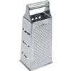 Equinox 517705 Rape 4 lati in acciaio inox - Grattugia per formaggio in acciaio inox 4 lati con base antiscivolo 24 cm - Rape vegetale manuale versatile: carota, parmigiano, aglio, scorza