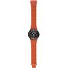 HIP HOP Orologio UOMO METAL SOLARE quadrante MONO-COLORE NERO movimento SOLO TEMPO - 3 LANCETTE QUARZO e CINTURINO SILICONE E METALLO ROSSO HWU0773