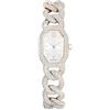 Swarovski Dextera - Orologio svizzero da donna, in acciaio inox, con cinturino in cristallo, colore: bianco/oro rosa, Bianco/Oro rosa, Classico