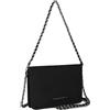 Gladdon Piccola borsa a tracolla da donna, piccola borsa a tracolla con chiusura lampo, borsa a tracolla con fibbia magnetica, elegante pochette da sera, in metallo, decorativa, Nero