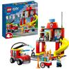 LEGO City Caserma dei Pompieri e Autopompa, Edificio da Costruire con Camion Gio