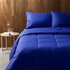Bassetti Trapunta Piumone invernale Letto Singolo 170x260cm 100% cotone Tinta unita 320gr/m (Oltremare)