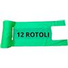 Generico Kimicart 12 Rotoli di Sacchetti di Plastica con Manici 22x50 cm - 100 Buste in ogni rotolo - Ideali come Sacchetti per Frutta e Verdura
