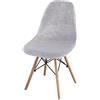 FANSU Velluto Coprisedie con Schienale 1/2/4/6 Pezzi Elasticizzato, Nordico Sedia Scandinave Fodere Coprisedia per Sala da Pranzo Copertura per Cucina Ufficio Soggiorno (Grigio Argento,4 Pezzi)