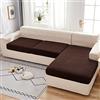 ZZDZW Copridivano 3 Posti con Penisola Copri Divano Angolare a Destra a Sinistra Elasticizzato Copridivani a SX a DX Elasticizzati Universali Copertura Fodera per Divano Sofa Cover