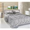 PELLECCHIA 1969 |Telo,Copriletto Primaverile Estivo In Piquet |Made In Italy |100% Cotone Jacquard Ideale Come Telo Arredo, Coperta Salva Letto Fantasia Palloncini (Matrimoniale, Grigio)