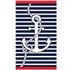 BIANCHERIAWEB Telo Mare Spugna Jacquard Asciugamano Spiaggia Piscina Fantasia Colorata Disegno New Ankor D2 Bianco-Blu