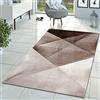 TT Home Tappeto A Pelo Corto Tappeto Senza Tempo Astratto Disegno Design Salotto Tappeto Beige, Dimensione:120x170 cm