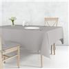 Il Tuo Artigiano Design Tovaglia da Tavola da 4 a 18 posti Lavabile in Lavatrice - Tovaglia Quadrata e Tovaglia Rettangolare 6 posti, 12 posti - Made in Italy (Grigio chiaro, 4 posti - 120x120 cm)