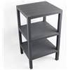 DIVCHI Comodino a 3 ripiani, comodino, comodino, comodino, comodino, ufficio, soggiorno, camera da letto, piccolo spazio stretto (grigio)
