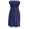 SXME MIGHT SAY Top da donna con spalle scoperte, elasticizzato, tinta unita/stampato, senza spalline a fascia BoobTube, taglie forti, Marina Militare, 40-58