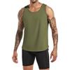 Boyzn Canotta da uomo in cotone, senza maniche, per bodybuilding, sport, palestra, spiaggia, bodybuilding, verde, M
