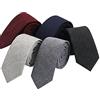 HOULIFE Cravatte da uomo slim - Cravatta da uomo in cotone, cravatte skinny per feste di matrimonio, feste, nero, blu navy, grigio, grigio chiaro, rosso vino, 145x6cm