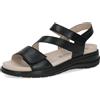CAPRICE Sandali Bassi da Donna in Pelle Comodi, Nero (Black Nappa), 38 EU