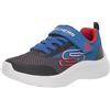 Skechers Boys, Sneaker, Royal & Black Textile/Synthetic/Red & WHI, 36 EU