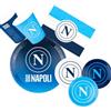 Generico Kit Completo Festa Napoli Piatti, Bicchieri, Tovaglioli | Set Party Azzurro per Feste di Compleanno, Eventi Sportivi, Tifosi Calcio Party 6 piatti 18cm, 6 piatti 22cm, 6 bicchieri e 16 tovaglioli