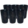 SPARKLERS CLUB Set di 6 bicchieri da cocktail Mojito, colore nero, 33 cl, in vetro infrangibile in SAN (Acrylic), made in Francia, presa facile, vetro tubo per feste ed eventi, confezione 24/48H