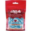 dekora - Confetti Sprinkles Coriandoli commestibili - Stelle e Cerchi di Zucchero Blu e Bianchi Decorazioni Commestibili per Torte e Cupcakes - 100 g