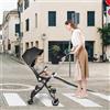 HUOLE Passeggino leggero e compatto da 0 mesi a 4 anni, capacità di carico massima di 25 kg, passeggino pieghevole, schienale reclinabile, 30 x 55 x 86,5 cm, nero