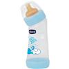 Chicco Biberon Angolato Tettarella, Caucciu', Azzurro, 250 ml