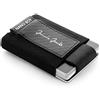 Jaimie Jacobs Nano Boy Mini Portafoglio Porta Carte di Credito sottile Mini Wallet Portafoglio uomo piccolo dal design minimalista Porta tessere slim tascabile (Carbonio)