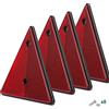 DARKGUARD 2xCatarifrangenti Triangolare Posteriori Rossi,Avvitare,E11 Omologato, 150x10x132mm (LxWxH), Riflettore Triangolo per Rimorchio per RV Camion Autocarro (Rosso-Triangolare-Avvitare-4Pezzi