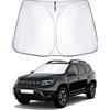 SHAOHAO Compatibile con Renault Clio 4 Clio 5 2013-2025 /Renault Captur 1 2 2013-2025 Parasole in tessuto rivestito in argento pieghevole Protezione UV Parasole Renault Captur