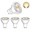BrightArk Lampadine LED GU10 7W MR16 Lampadina LED 12V Bianco Neurtal 4000K lampadina Faretto 650LM equivalenti lampada alogena da 65W, Faretto angolo di illuminazione 38°, Non dimmerabile, 4 Pezzi