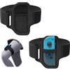 KkvoGmle 2 Pcs Leg Strap Leg Bands Compatible with Nintendo Switch Fit Adventure Game Adjustable Elastic Strap for Adults & Kids(Black)