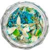 Semilac Flower Flakes Spring Meadow - Decorazione per unghie verde pastello e turchese - Fiori secchi per smalto UV e gel UV